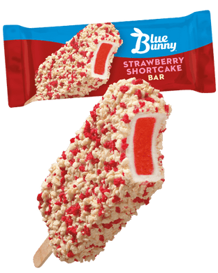 Blue Bunny 3oz Stawberry Crunch/Shortcake Bar 24 Pieces($25.00/Box)